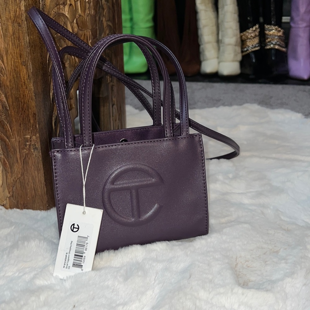 Brand new with tags and dust bag!!!! Telfar eggplant small shopping bag.